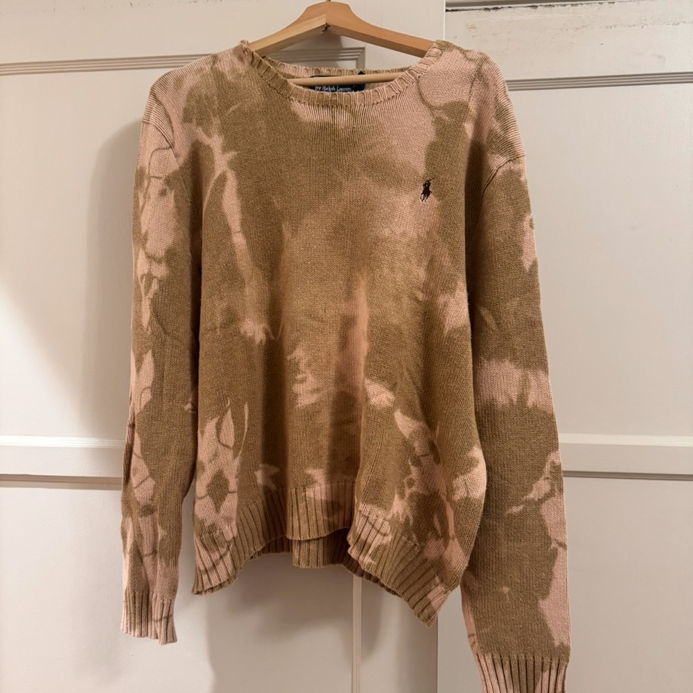 Hand dyed polo sweater